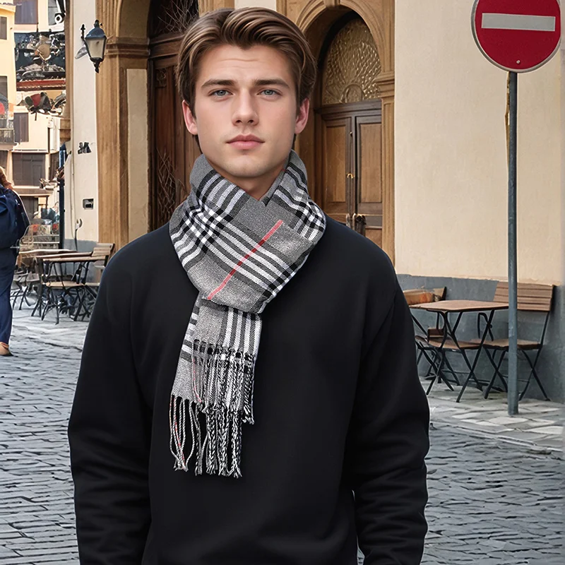 Новый дизайн, клетчатый кашеми – обзор и цена Muffler Men Wool